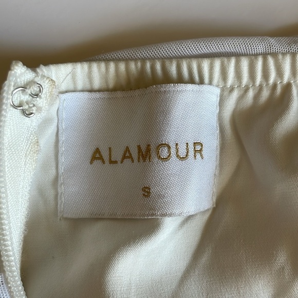 Alamour white ruffle midi skirt size small - Picture 5 of 8